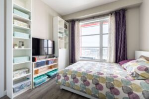 Bedroom with approved laminate flooring at The Ion Ambleside